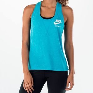 Nike Women’s Vintage Gym Omega Blue Tank Top M